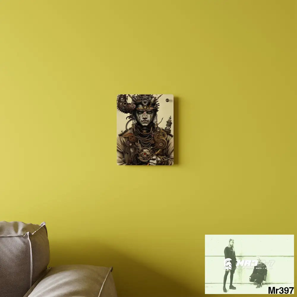 Extreme Realistic Ultra Detailed Male Samurai Vishnu Shiva Steampunk Clockwork Acrylic Wall Art Panels Home Decor