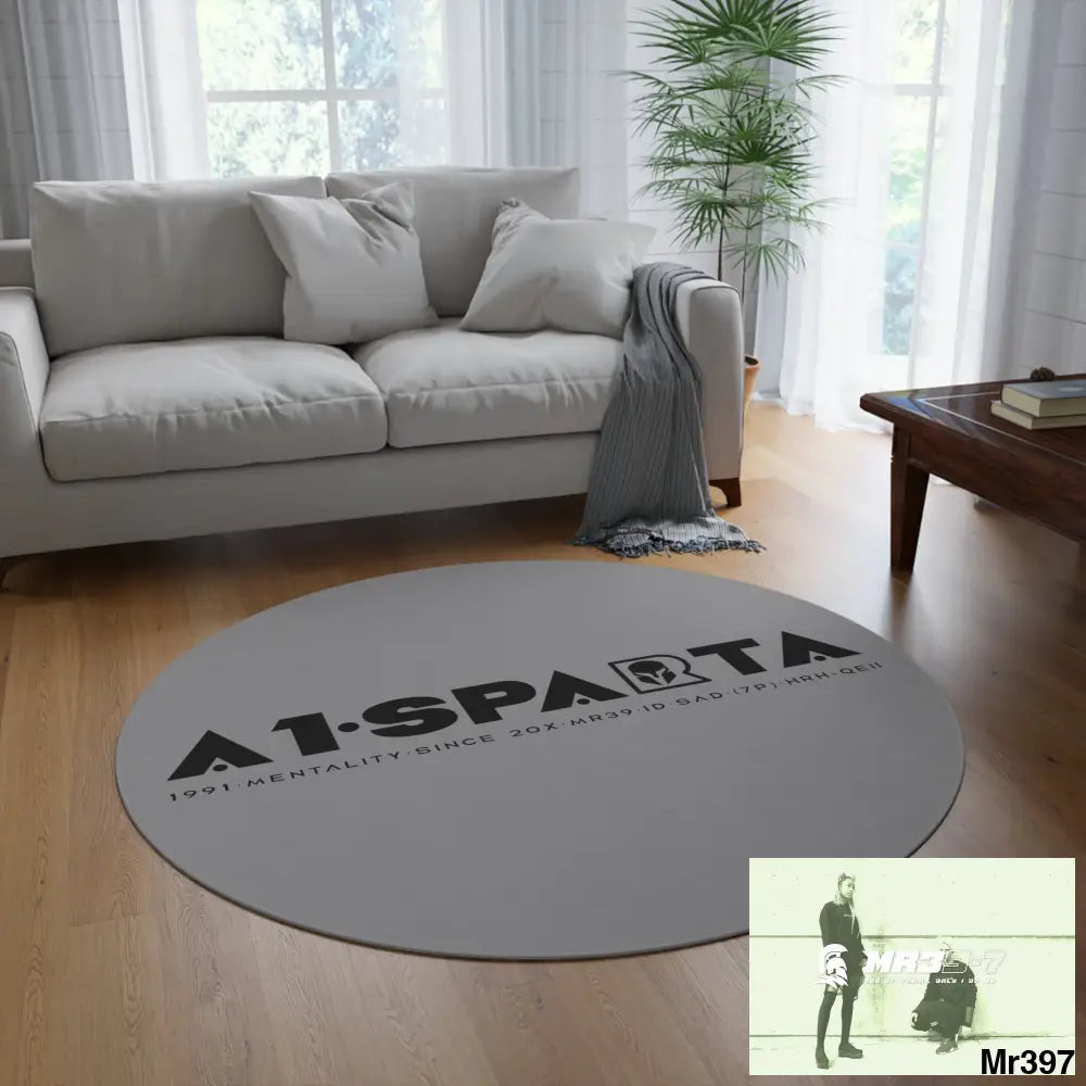 f A1•Sparta Round Rug 60’’ × 60’’ Home Decor