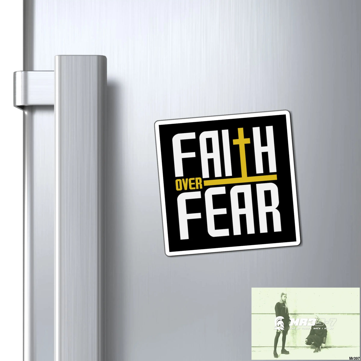 Faith over fear magnet 3’’ × 3’’ Paper products