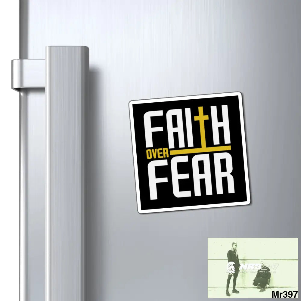 Faith over fear magnet 3’’ × 3’’ Paper products