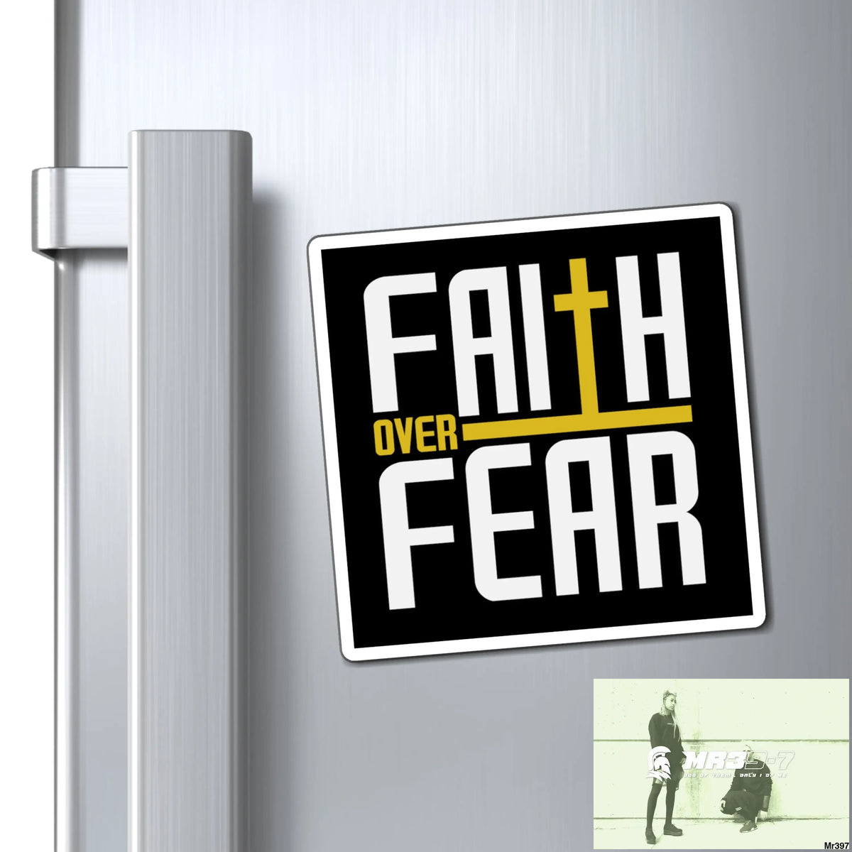 Faith over fear magnet 4’’ × 4’’ Paper products