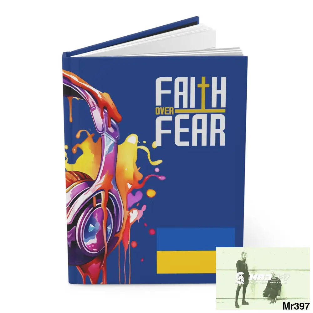 Faith over fear Melting Headset Hardcover Journal Matte Journal Paper products