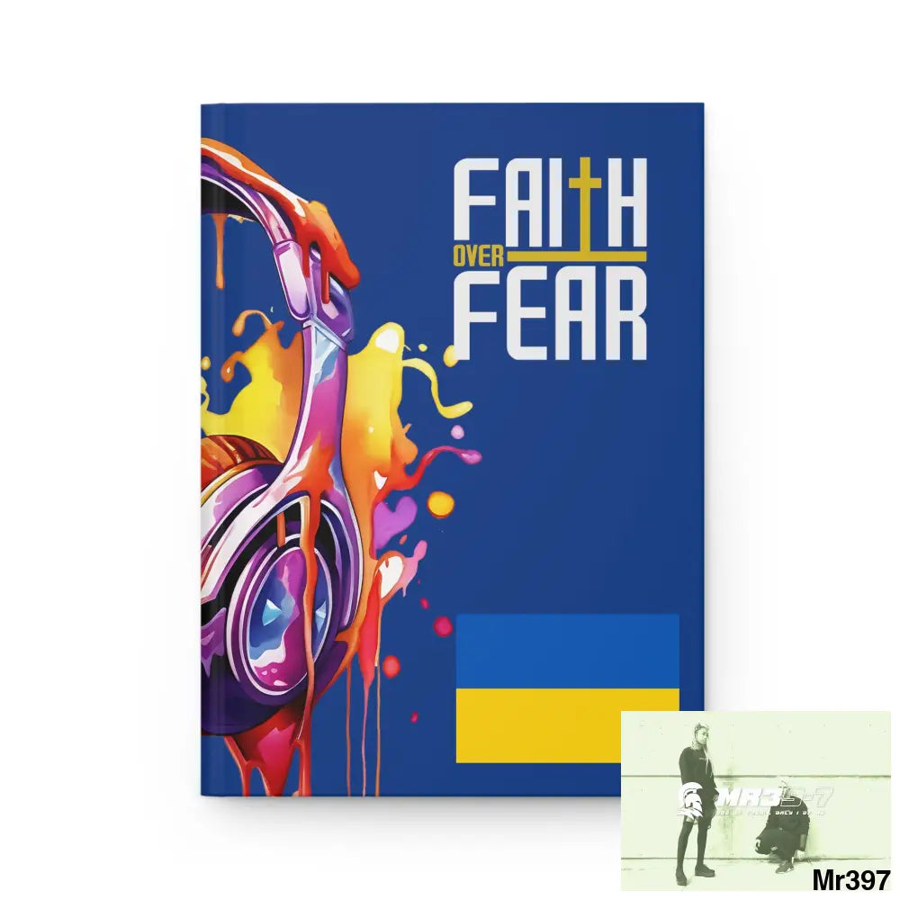 Faith over fear Melting Headset Hardcover Journal Matte Journal Paper products