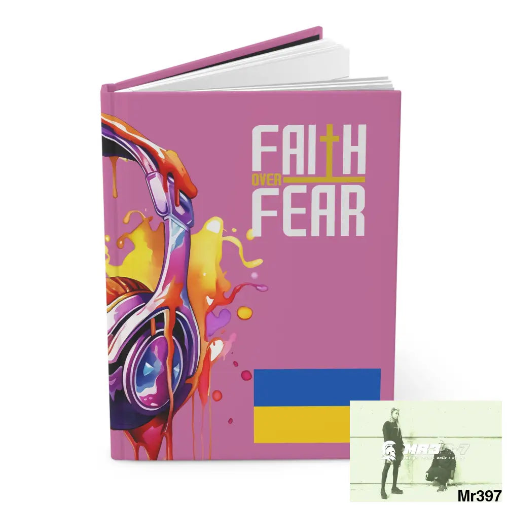 Faith over fear Melting Headset Hardcover Journal Matte Journal Paper products