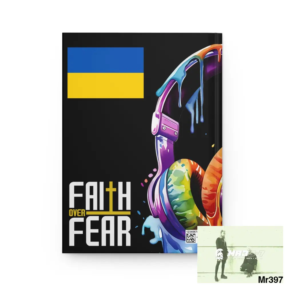 Faith over fear Melting Headset Hardcover Journal Matte Journal Paper products