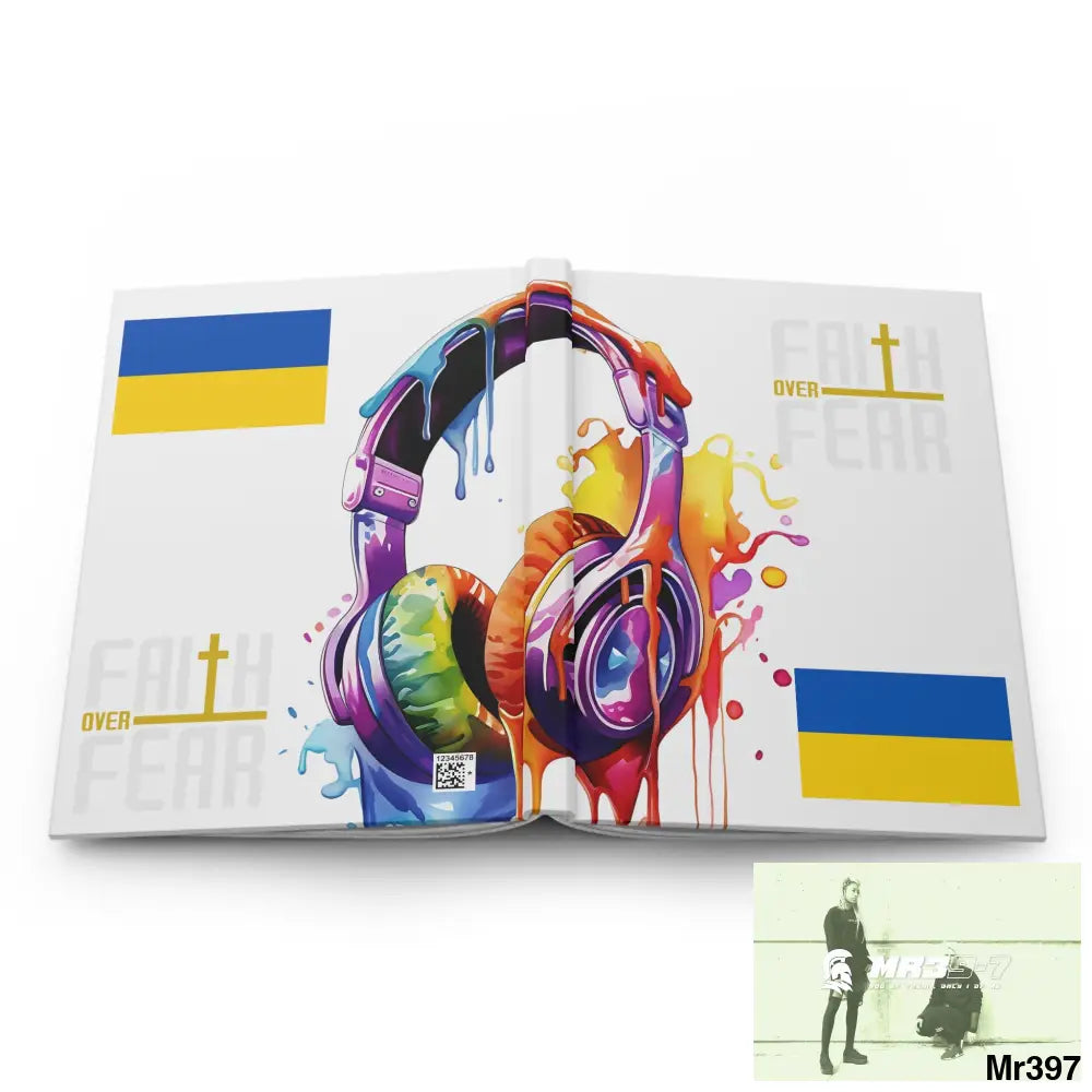 Faith over fear Melting Headset Hardcover Journal Matte Journal Paper products