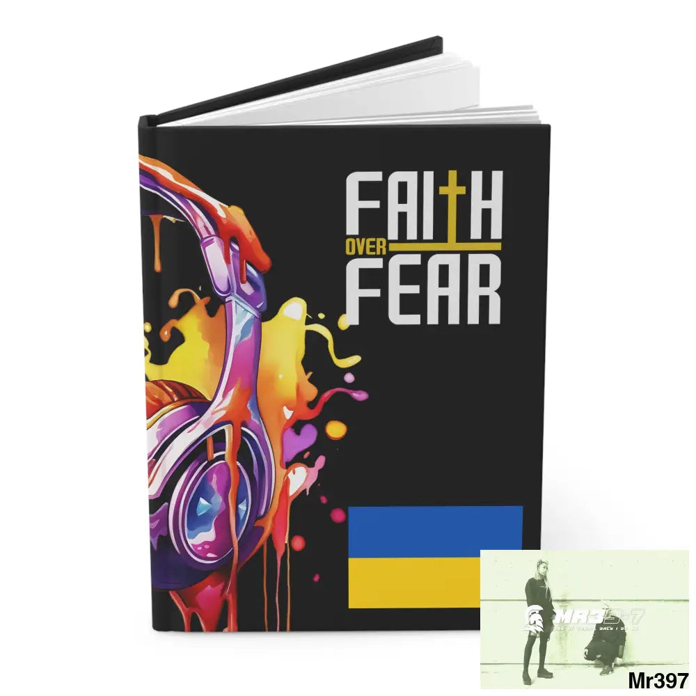Faith over fear Melting Headset Hardcover Journal Matte Journal Paper products