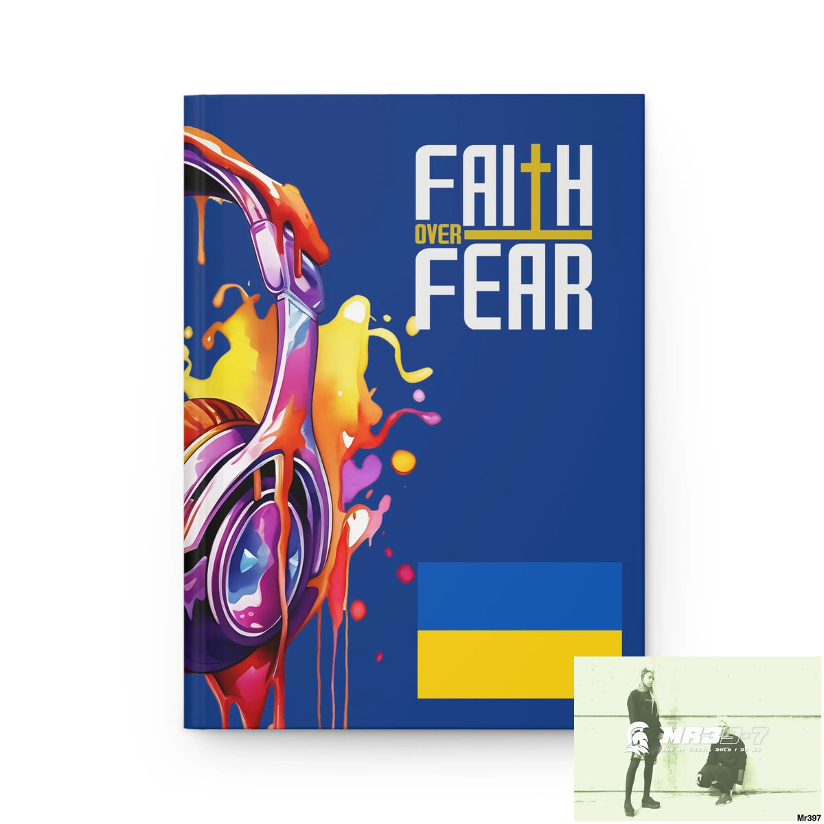 Faith over fear Melting Headset Hardcover Journal Matte Journal Paper products