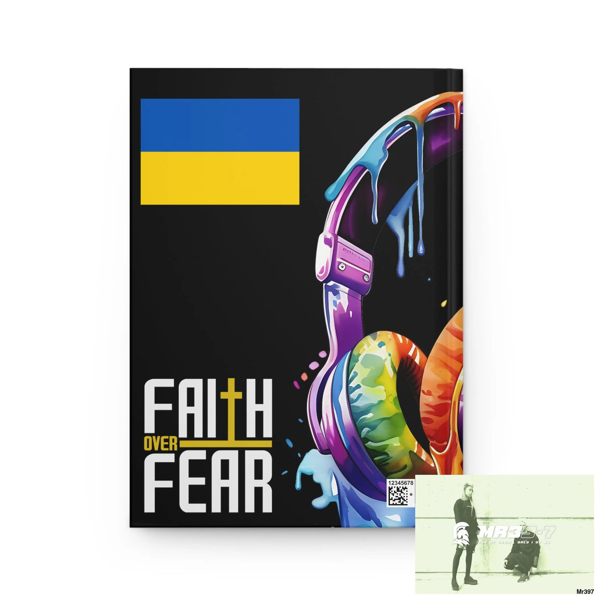 Faith over fear Melting Headset Hardcover Journal Matte Journal Paper products