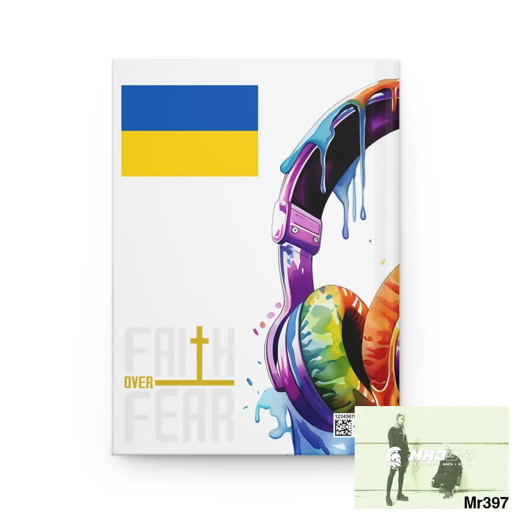 Faith over fear Melting Headset Hardcover Journal Matte Journal Paper products