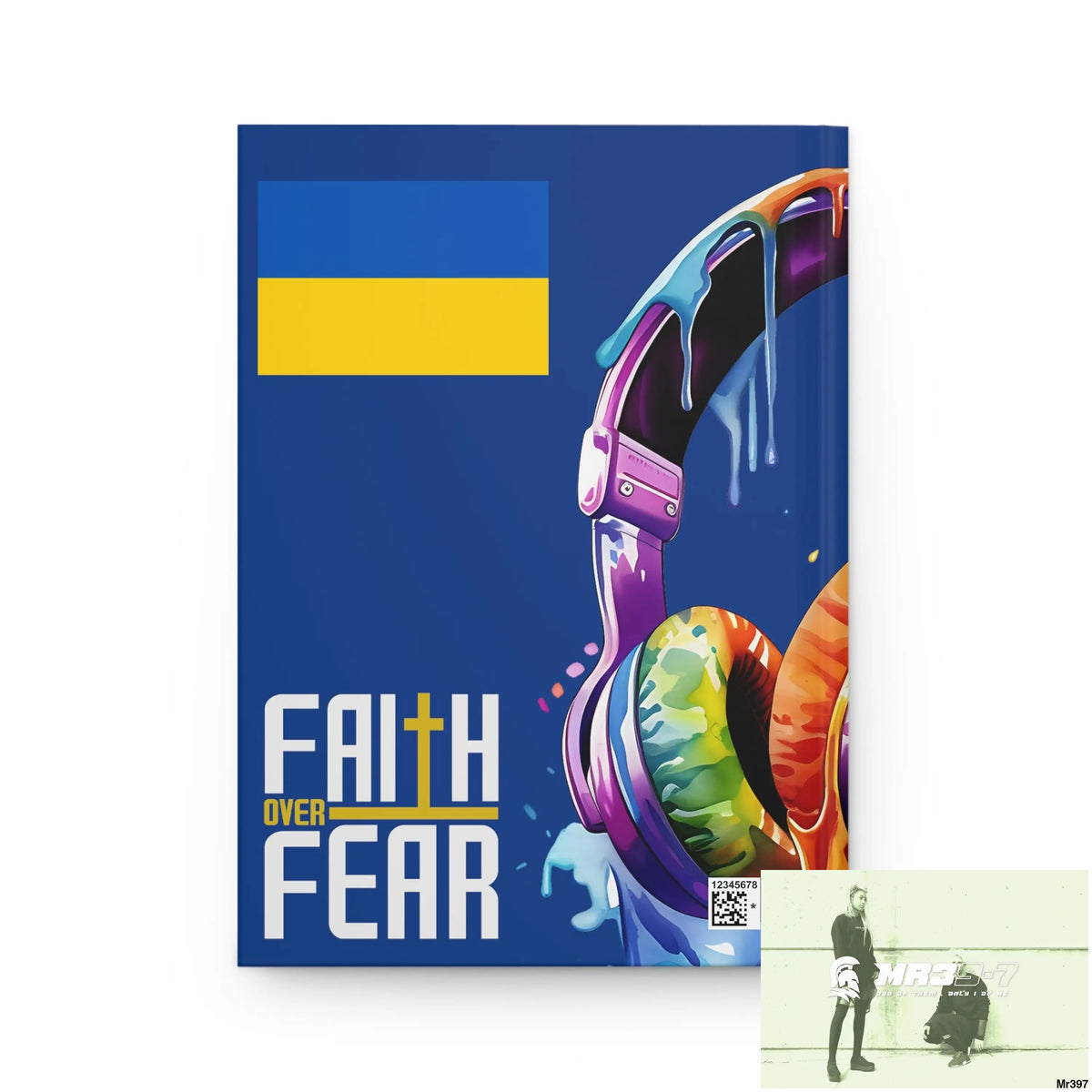 Faith over fear Melting Headset Hardcover Journal Matte Journal Paper products