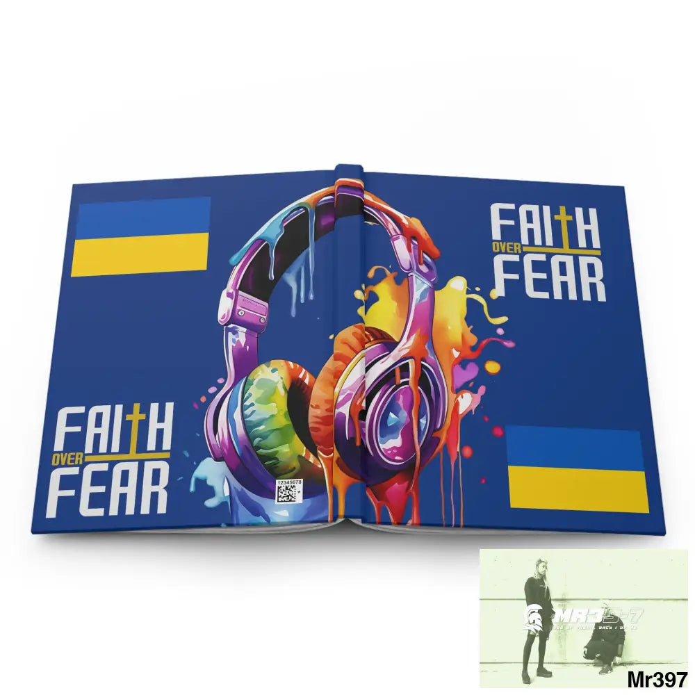 Faith over fear Melting Headset Hardcover Journal Matte Journal Paper products