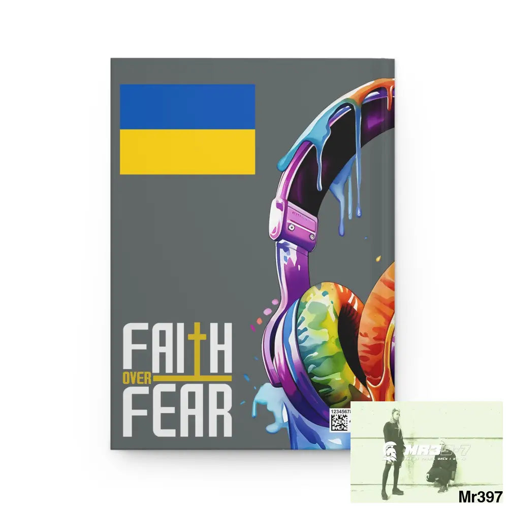 Faith over fear Melting Headset Hardcover Journal Matte Journal Paper products