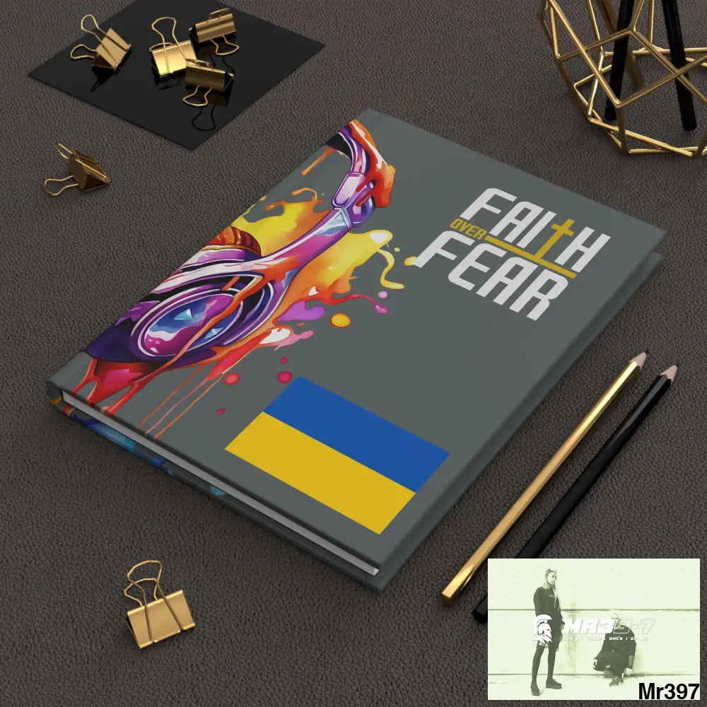 Faith over fear Melting Headset Hardcover Journal Matte Journal Paper products