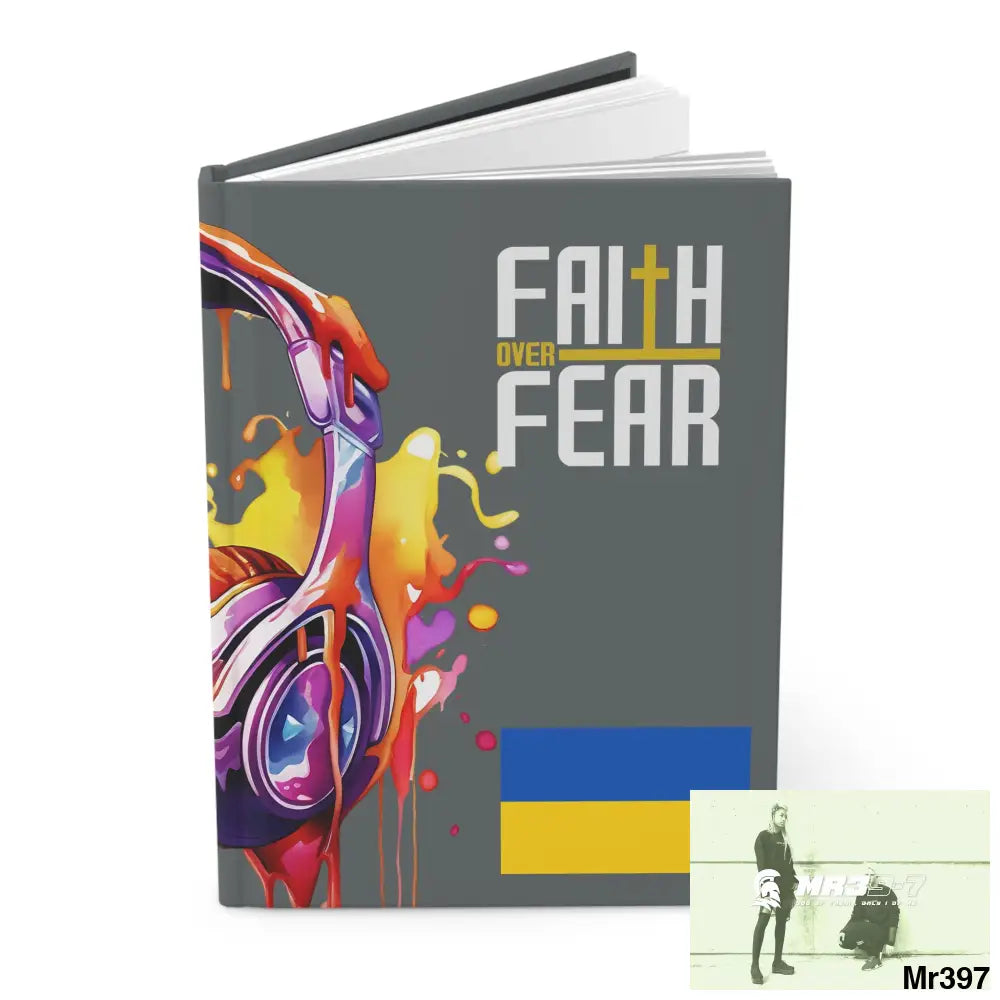 Faith over fear Melting Headset Hardcover Journal Matte Journal Paper products