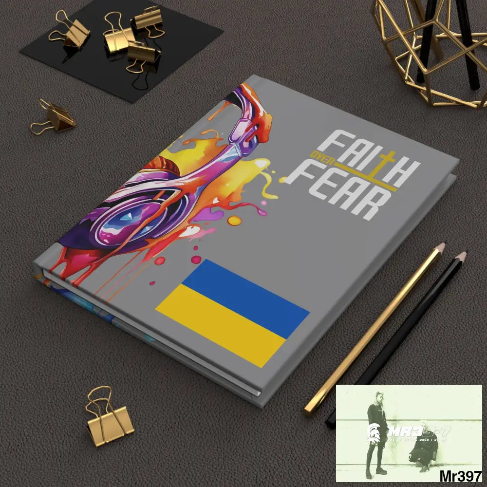 Faith over fear Melting Headset Hardcover Journal Matte Journal Paper products