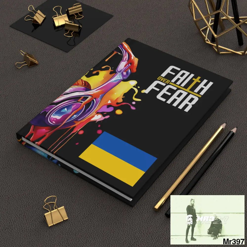 Faith over fear Melting Headset Hardcover Journal Matte Journal Paper products