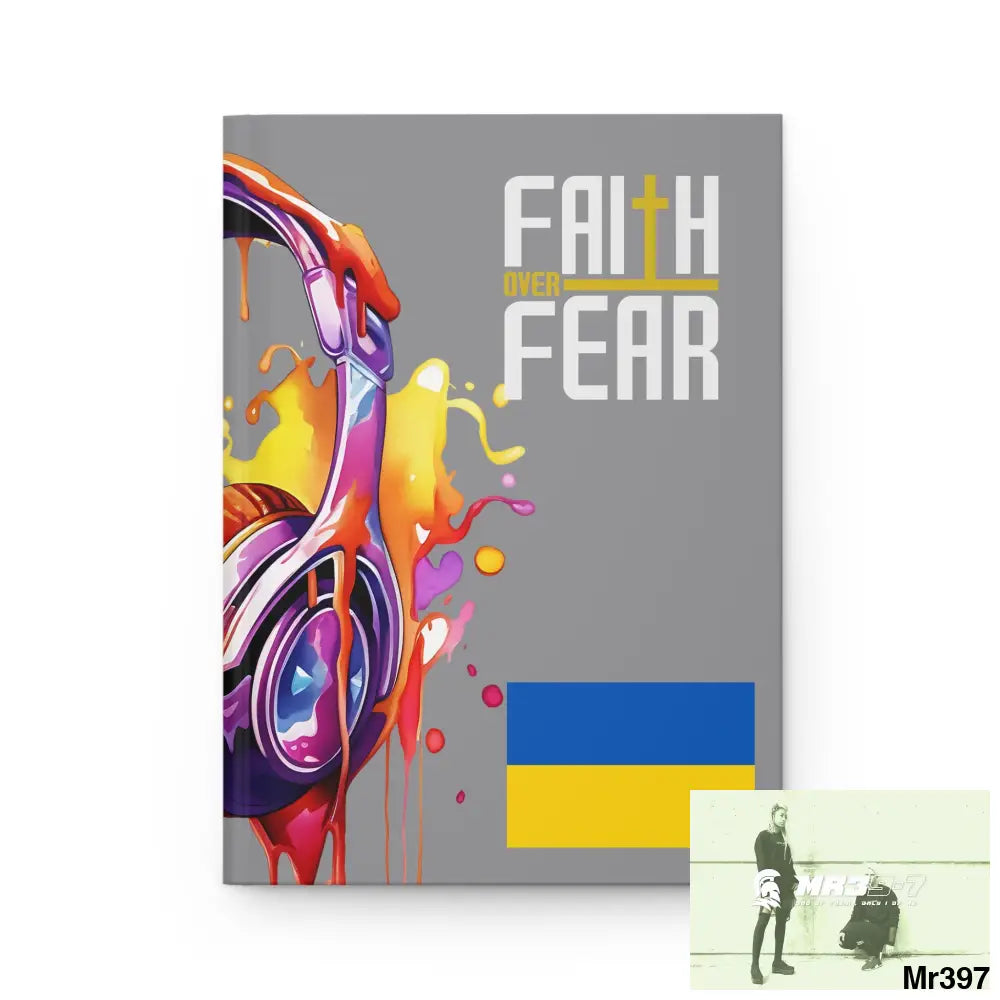 Faith over fear Melting Headset Hardcover Journal Matte Journal Paper products