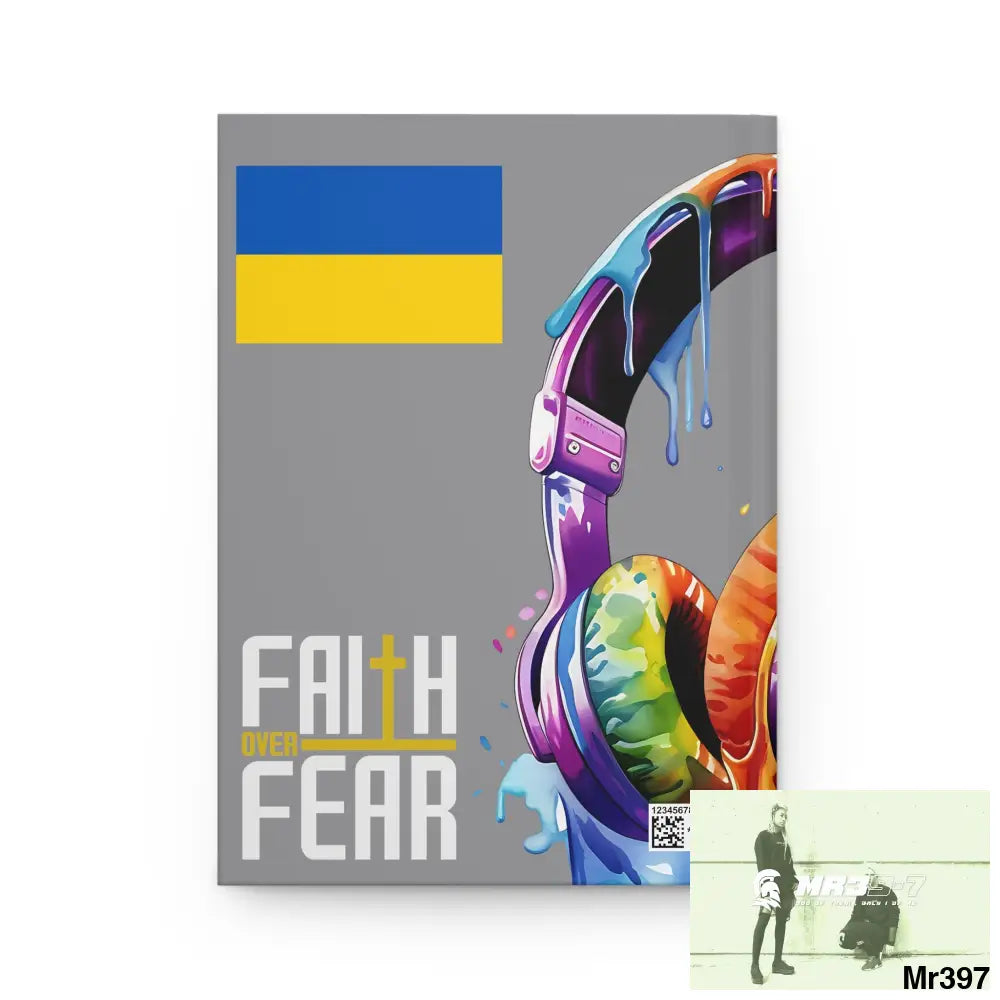 Faith over fear Melting Headset Hardcover Journal Matte Journal Paper products