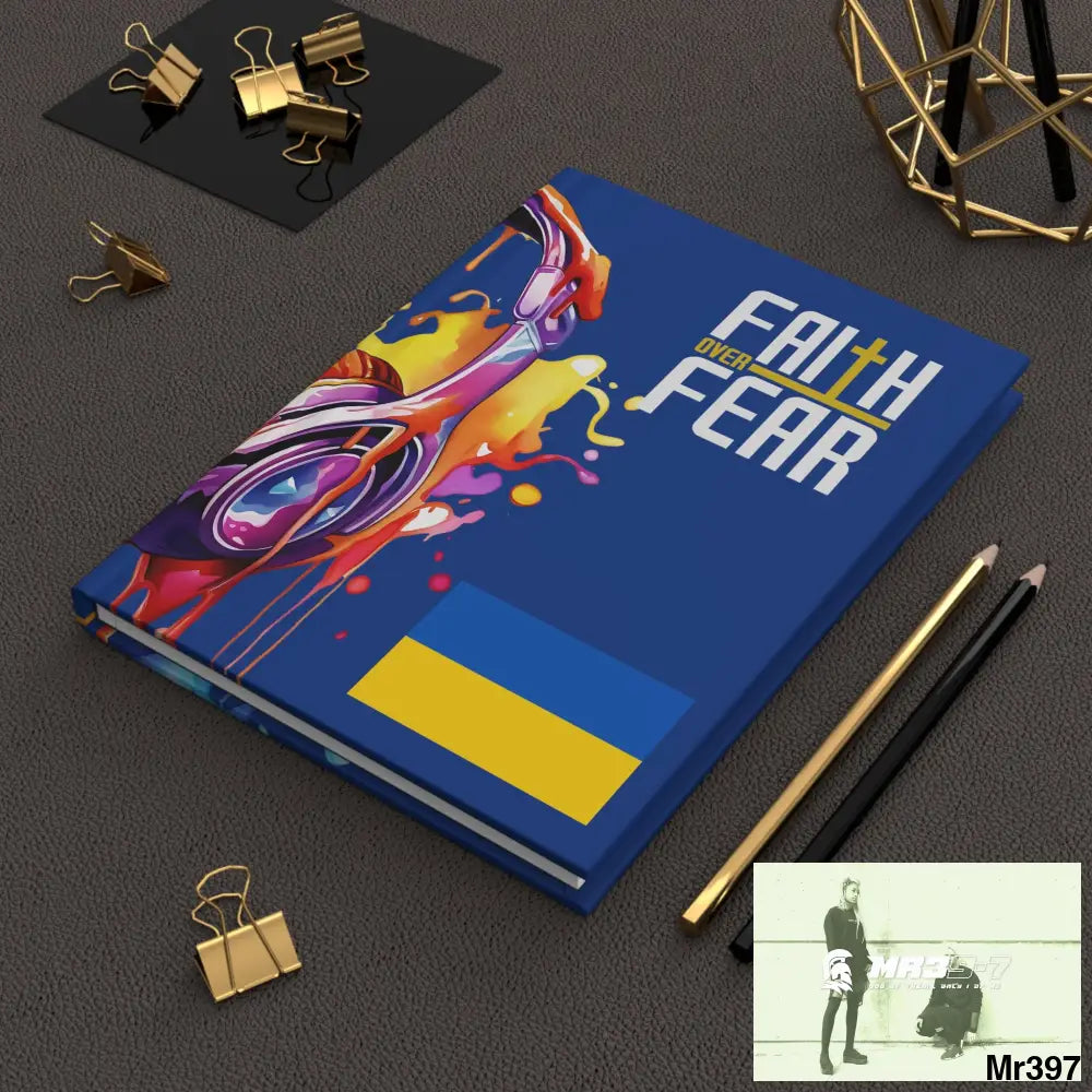 Faith over fear Melting Headset Hardcover Journal Matte Journal Paper products