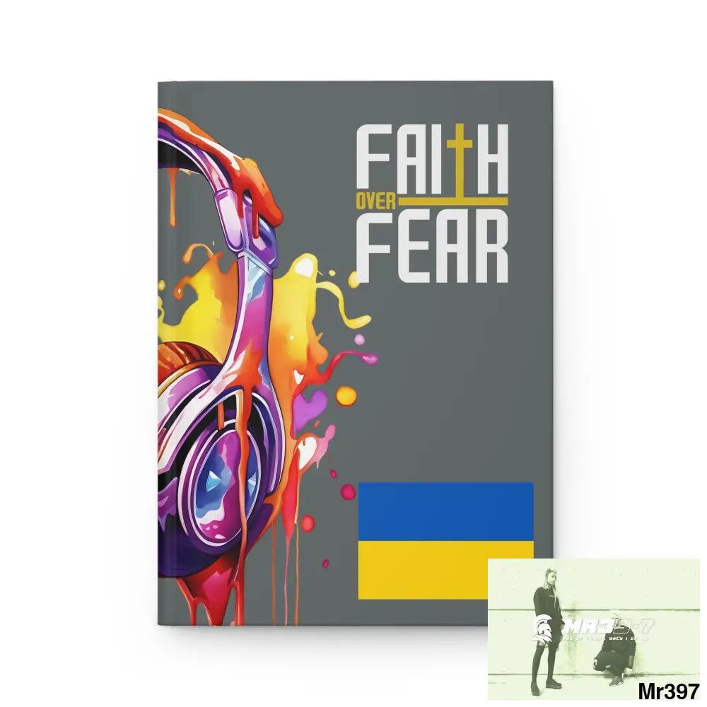 Faith over fear Melting Headset Hardcover Journal Matte Journal Paper products
