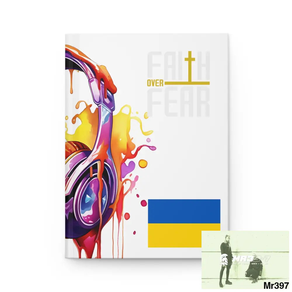 Faith over fear Melting Headset Hardcover Journal Matte Journal Paper products