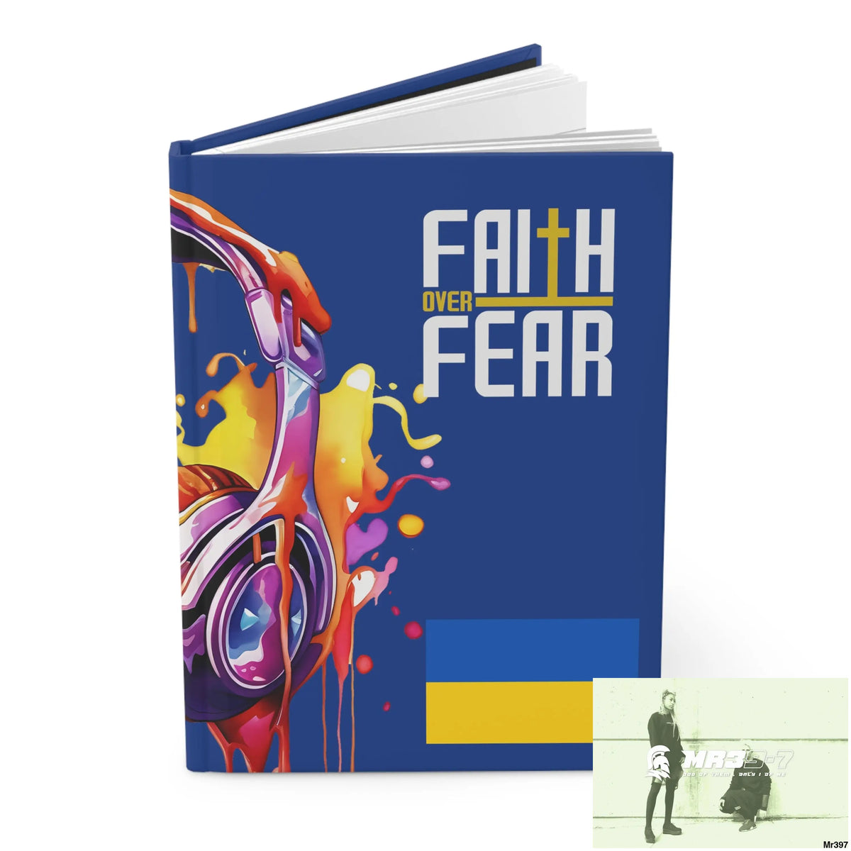 Faith over fear Melting Headset Hardcover Journal Matte Journal Paper products