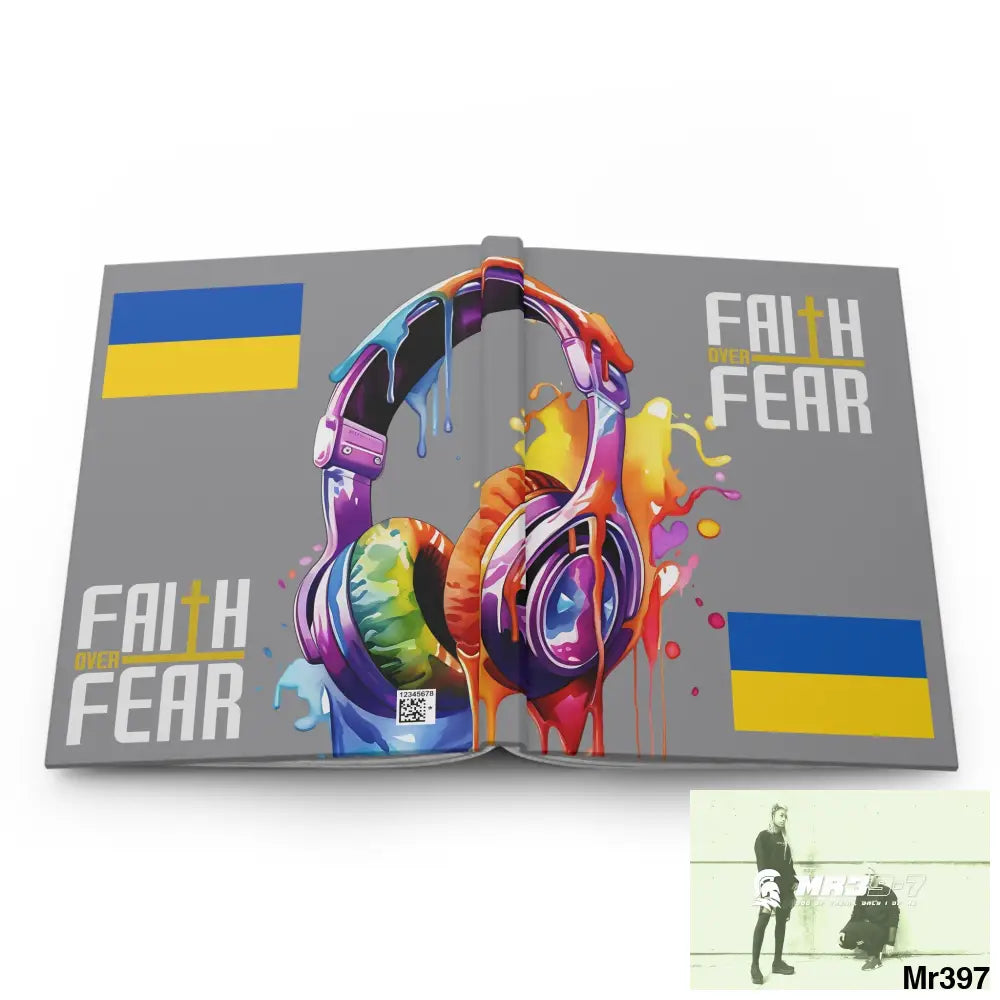 Faith over fear Melting Headset Hardcover Journal Matte Journal Paper products