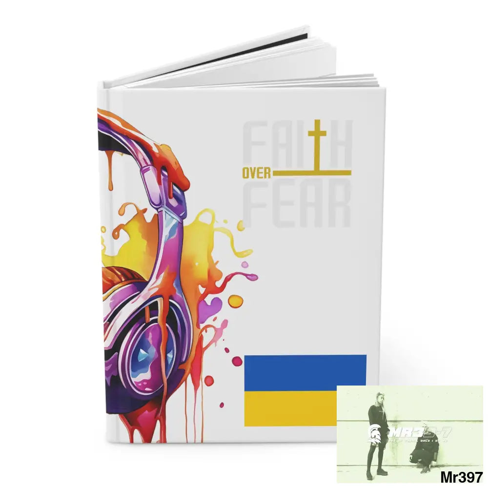 Faith over fear Melting Headset Hardcover Journal Matte Journal Paper products