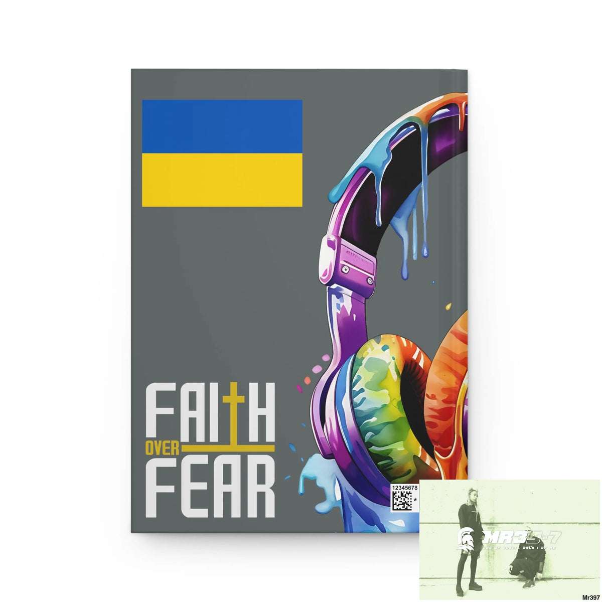 Faith over fear Melting Headset Hardcover Journal Matte Journal Paper products