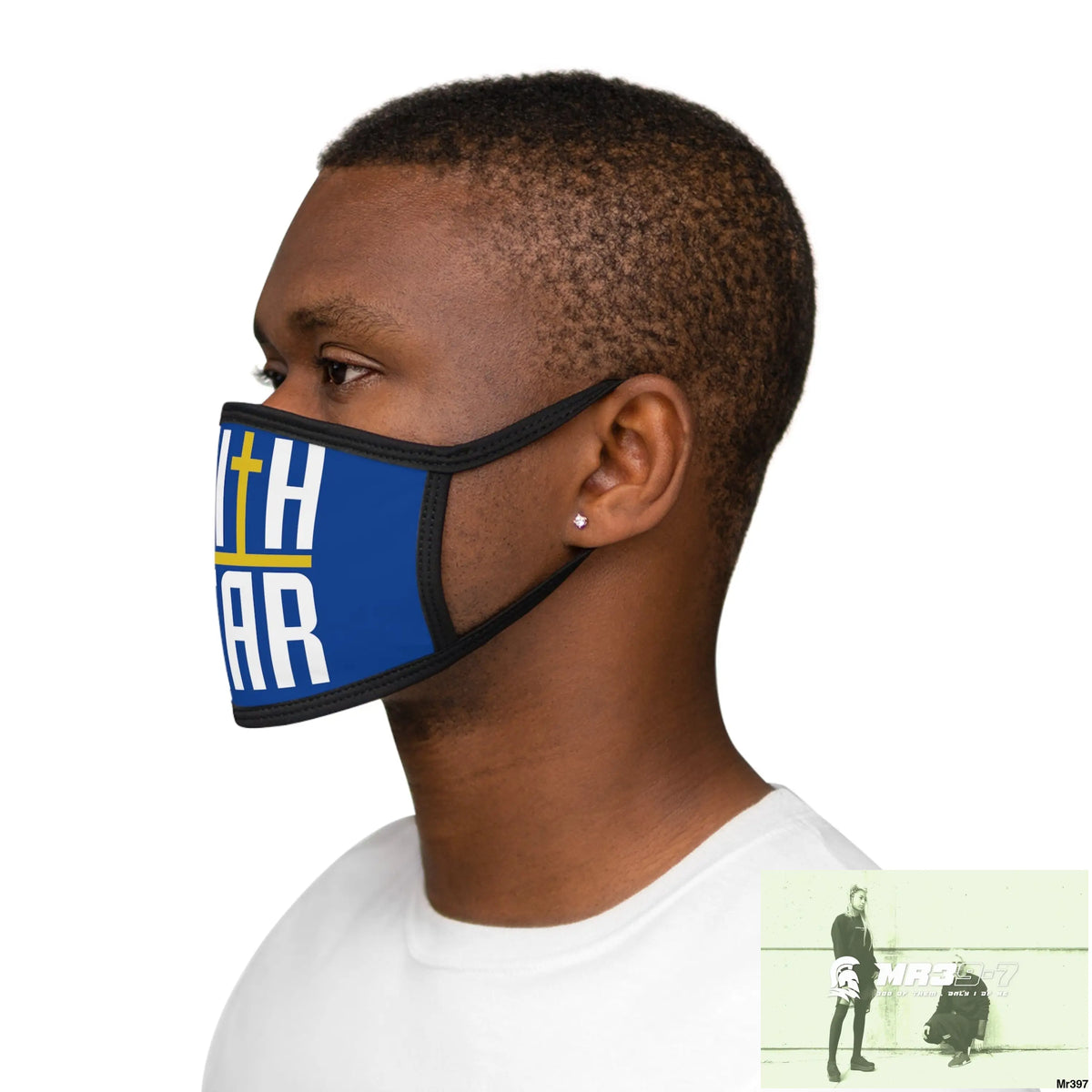 Faith over fear mixed fabric Face Mask One size Accessories