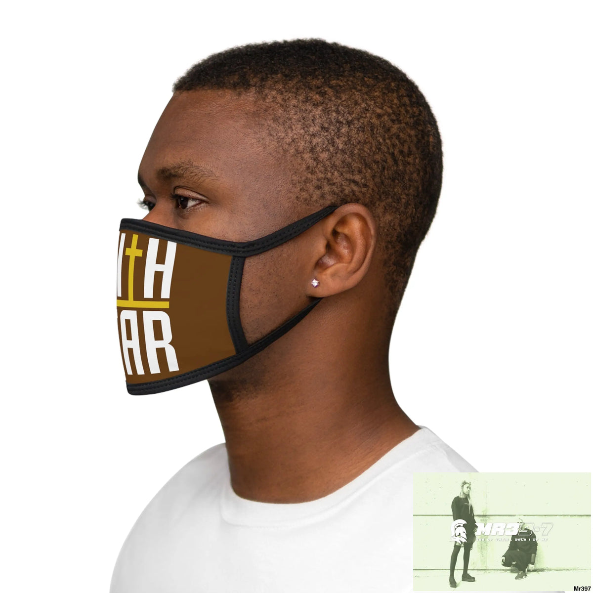 Faith over fear mixed fabric Face Mask One size Accessories