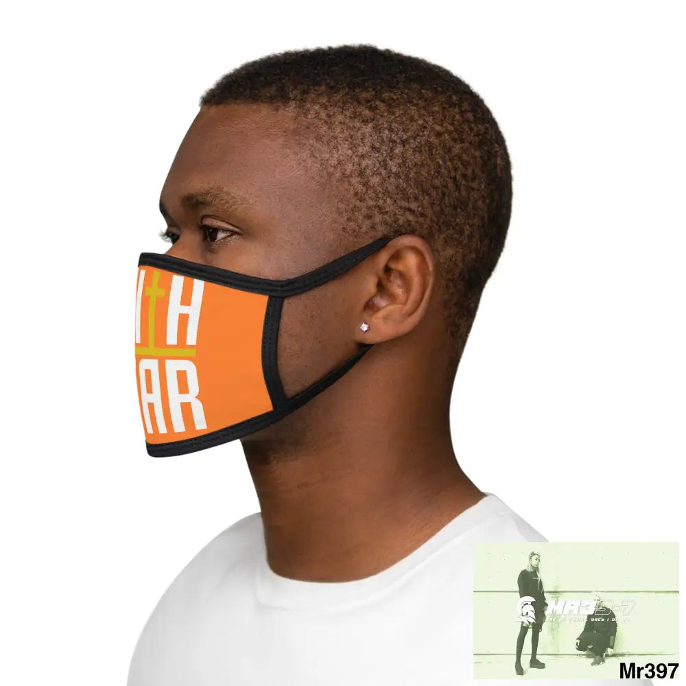 Faith over fear mixed fabric Face Mask One size Accessories