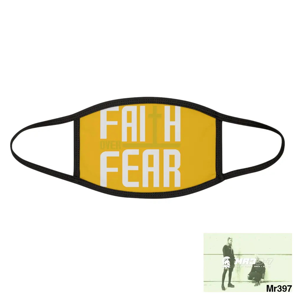 Faith over fear mixed fabric Face Mask One size Accessories