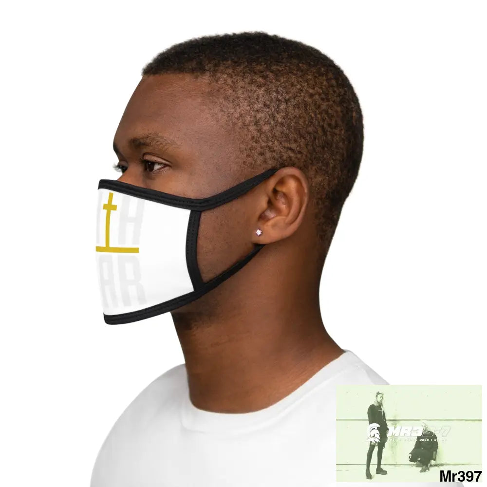 Faith over fear mixed fabric Face Mask One size Accessories