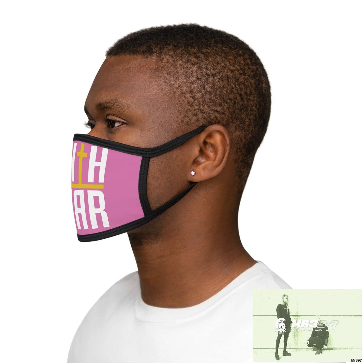 Faith over fear mixed fabric Face Mask One size Accessories