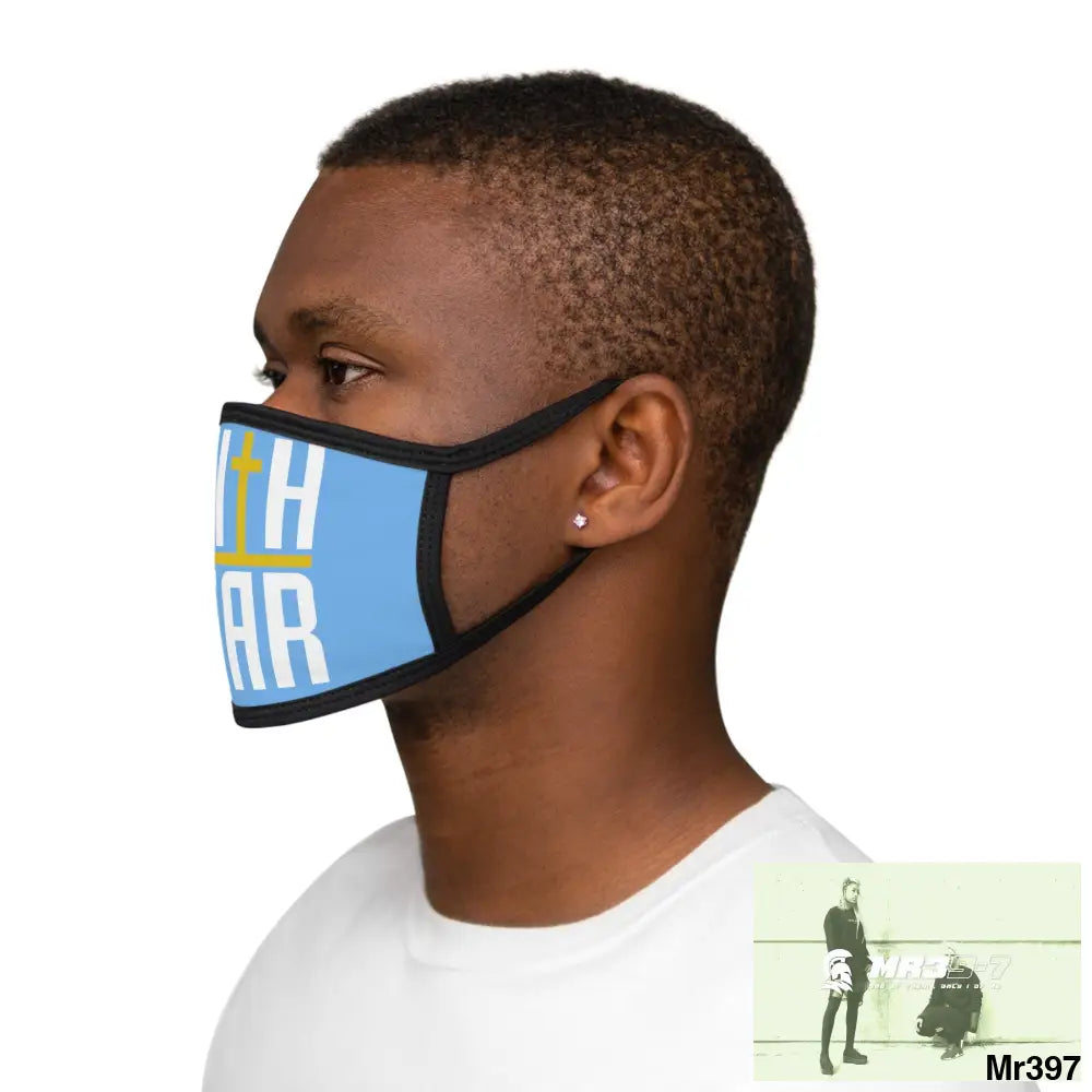 Faith over fear mixed fabric Face Mask One size Accessories