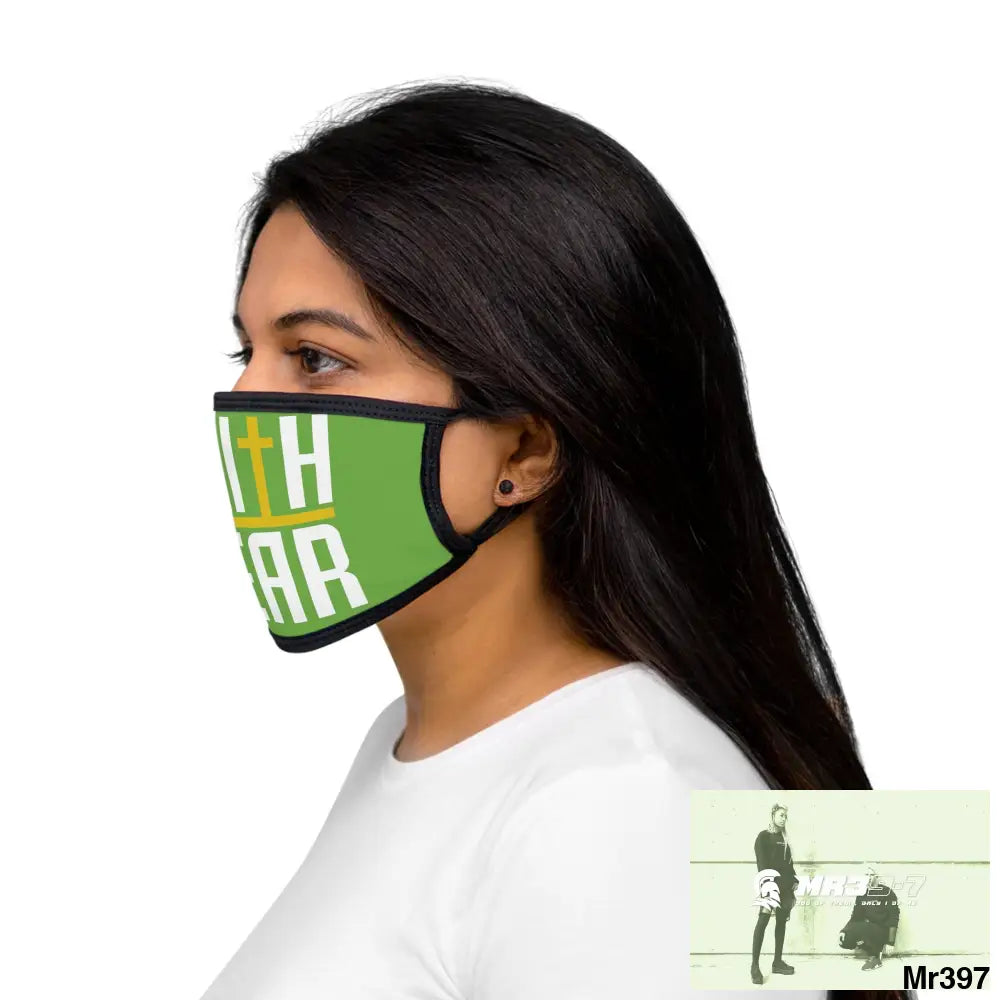 Faith over fear mixed fabric Face Mask One size Accessories