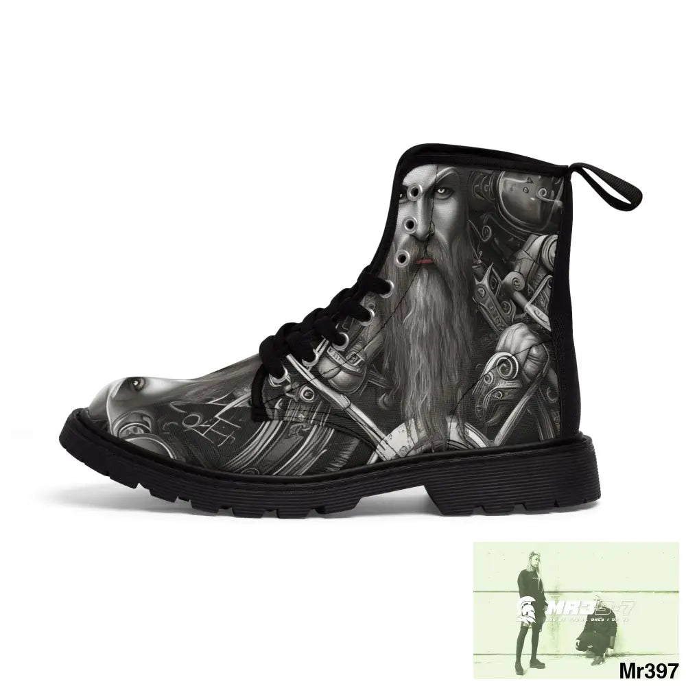 Fantasy Trident Viking Warrior Women’s Canvas Boots Shoes