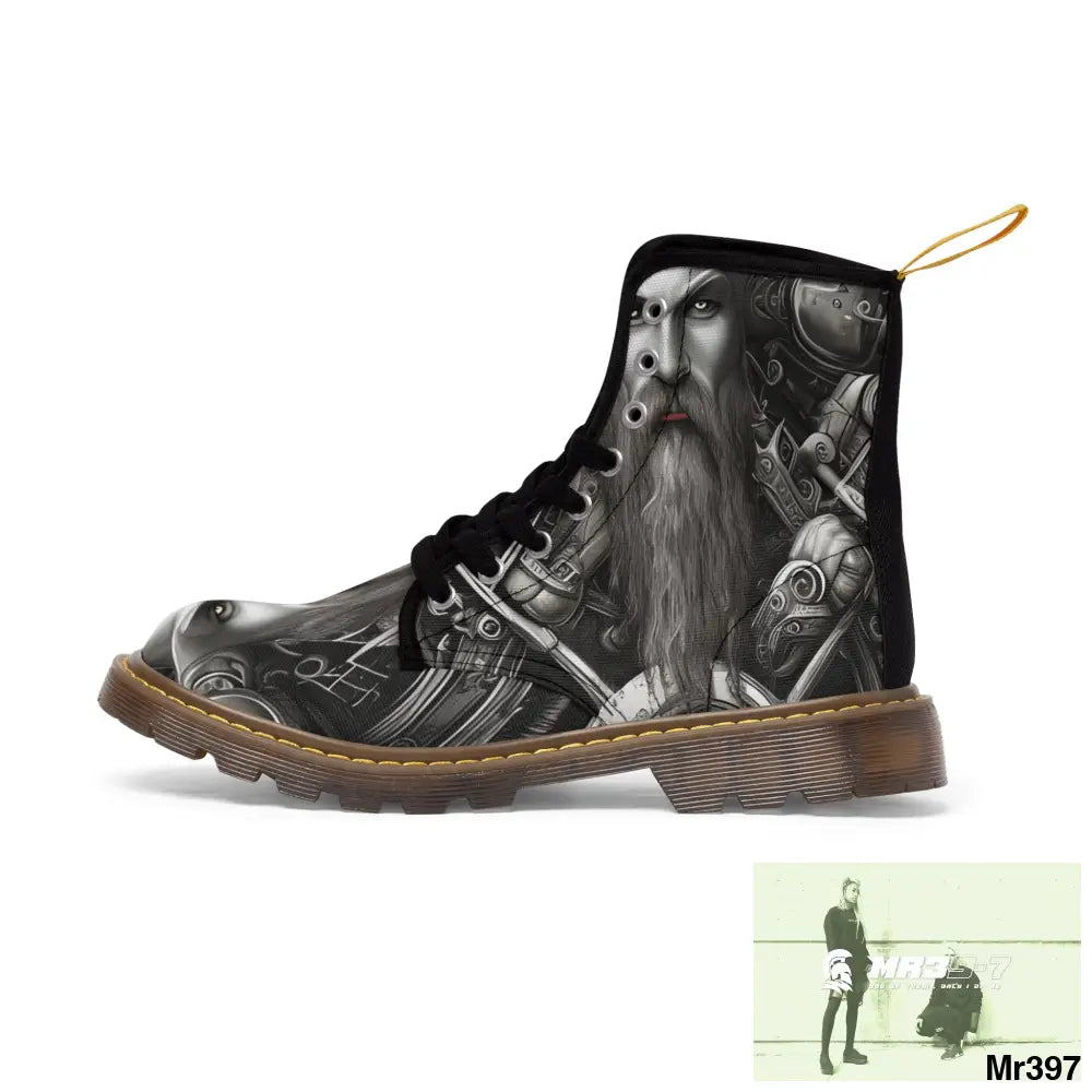 Fantasy Trident Viking Warrior Women’s Canvas Boots Shoes