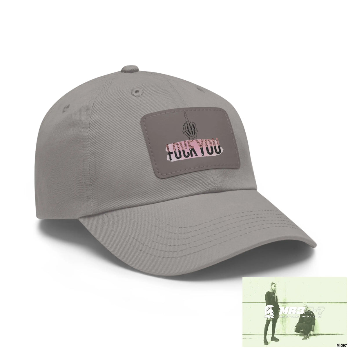 Fuck/Love You Dad Hat with Leather Patch (Rectangle) Hats
