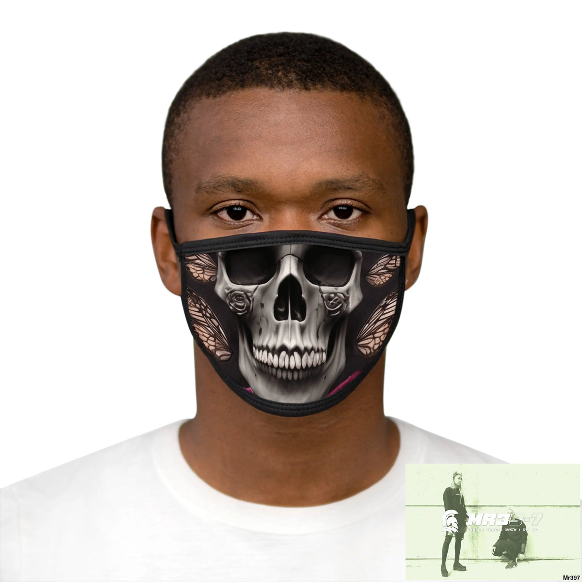 Gothic skulls butterflies & roses Mixed-Fabric Face Mask One size Accessories