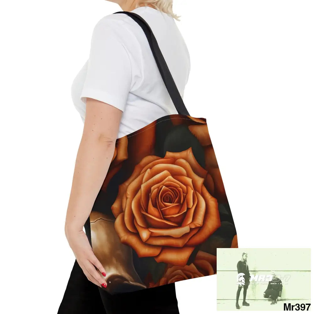 Gothic Skulls & Orange Roses Tote Bag (AOP) Bags
