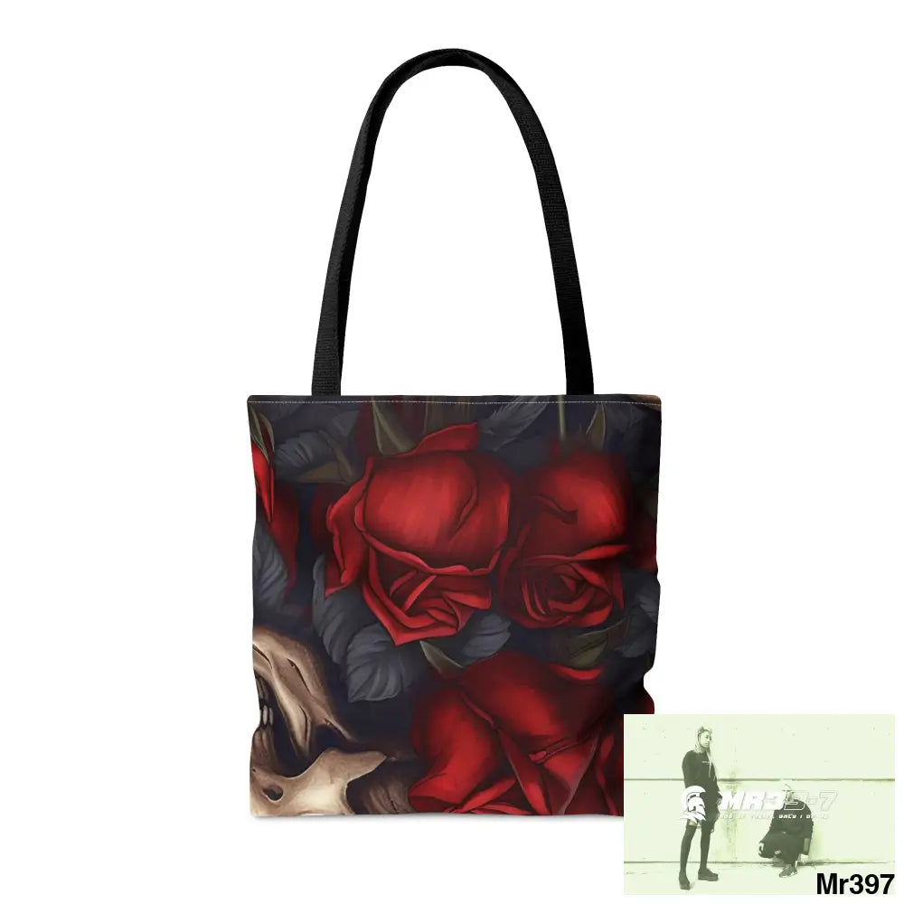 Gothic Skulls & Red Roses Tote Bag (AOP) Bags