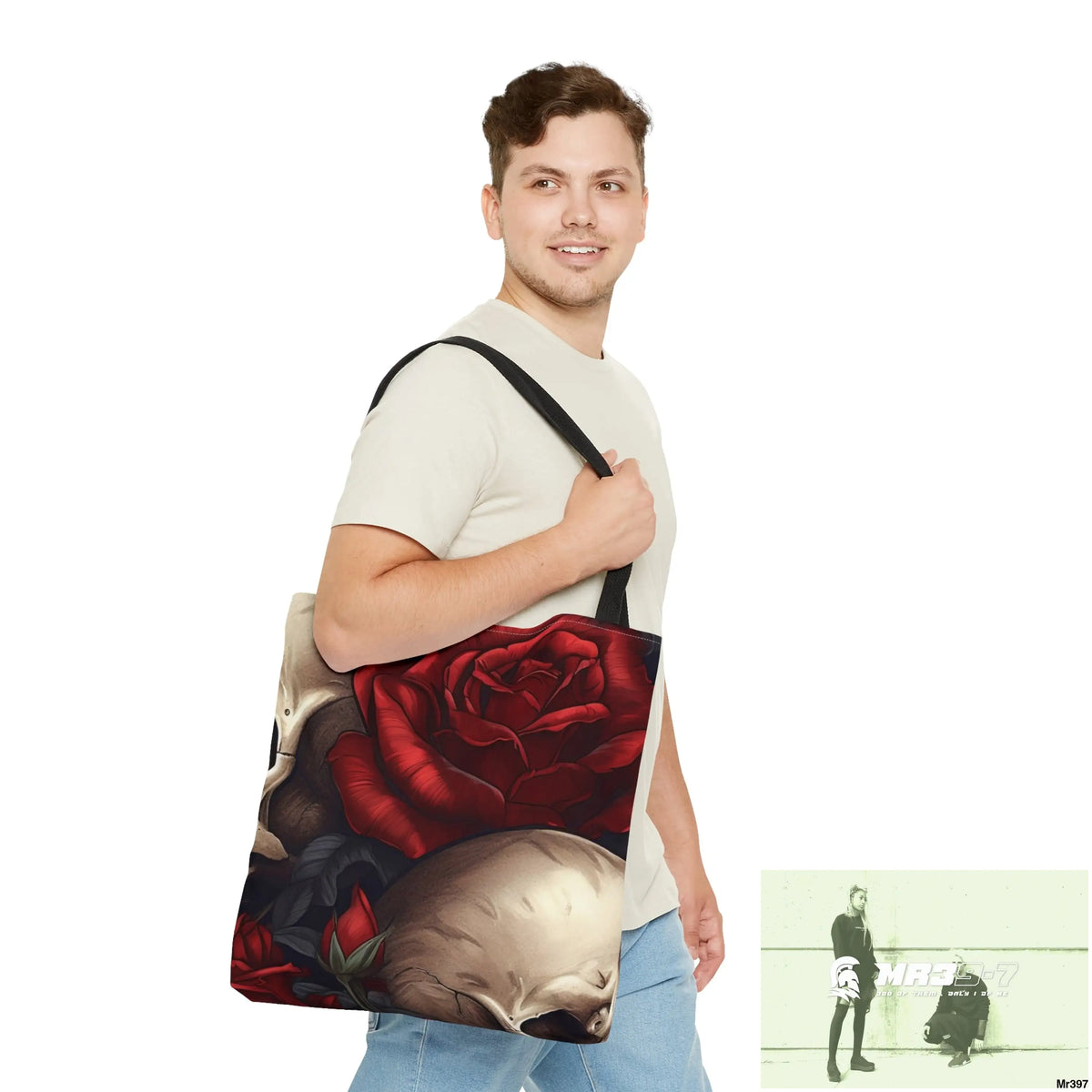Gothic Skulls & Red Roses Tote Bag (AOP) Bags