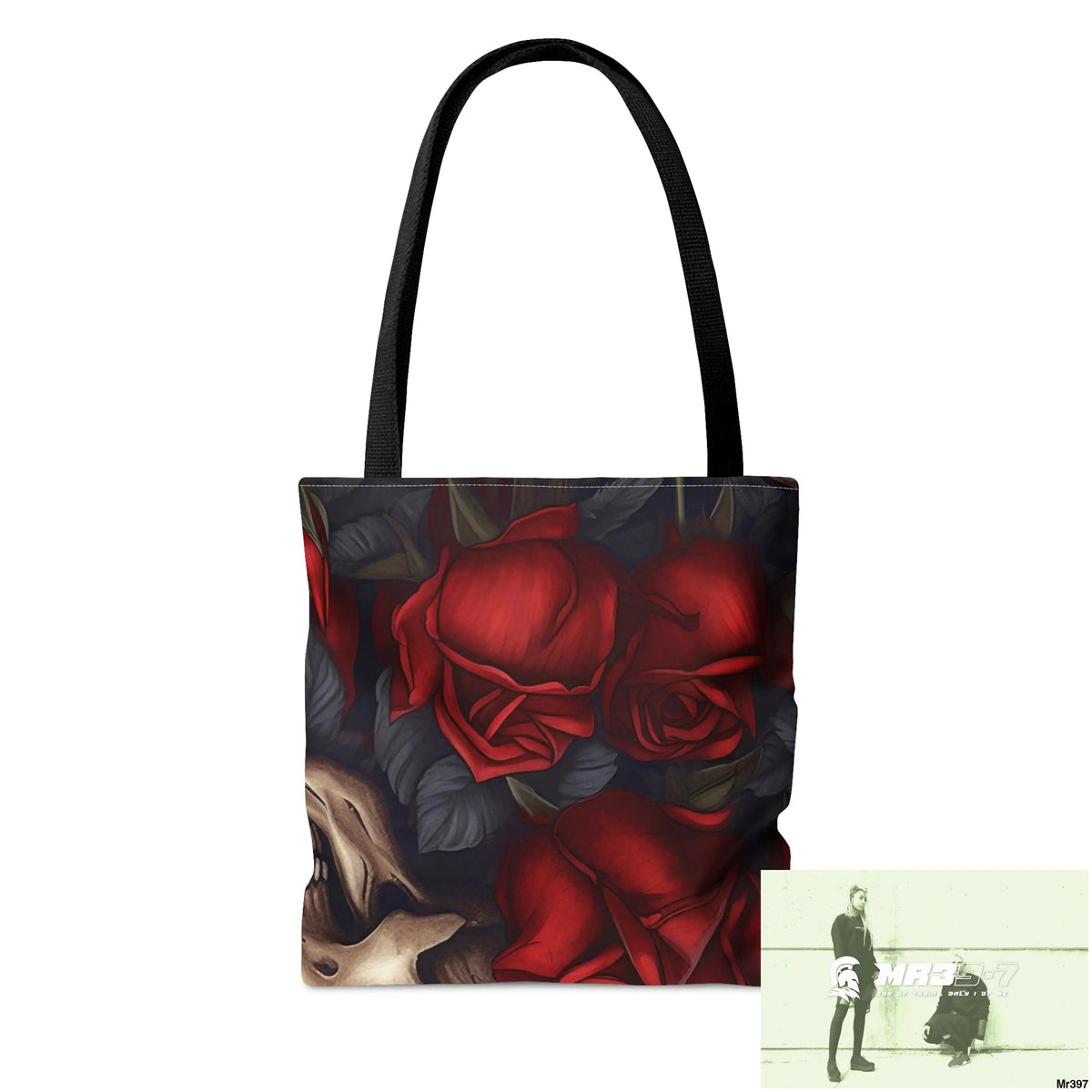 Gothic Skulls & Red Roses Tote Bag (AOP) Bags