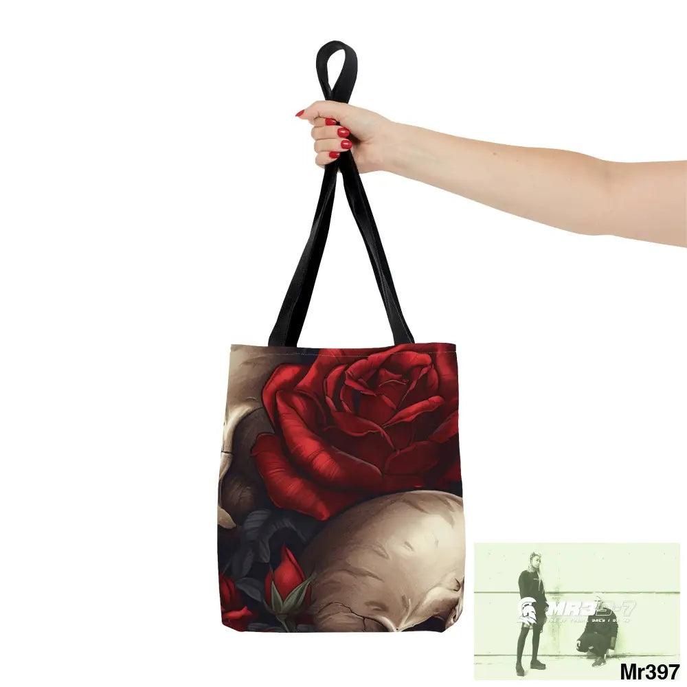 Gothic Skulls & Red Roses Tote Bag (AOP) Bags