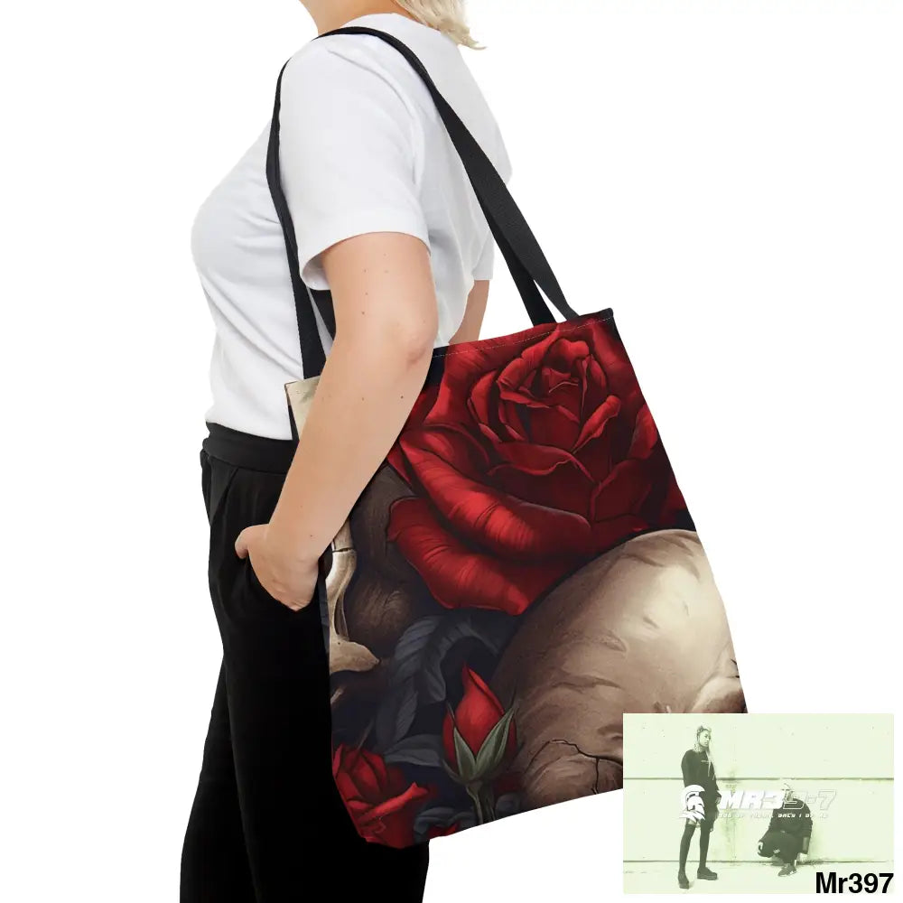 Gothic Skulls & Red Roses Tote Bag (AOP) Bags