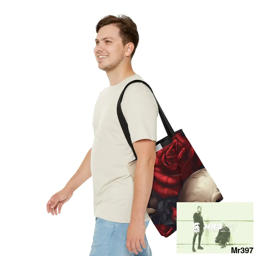 Gothic Skulls & Red Roses Tote Bag (AOP) Bags