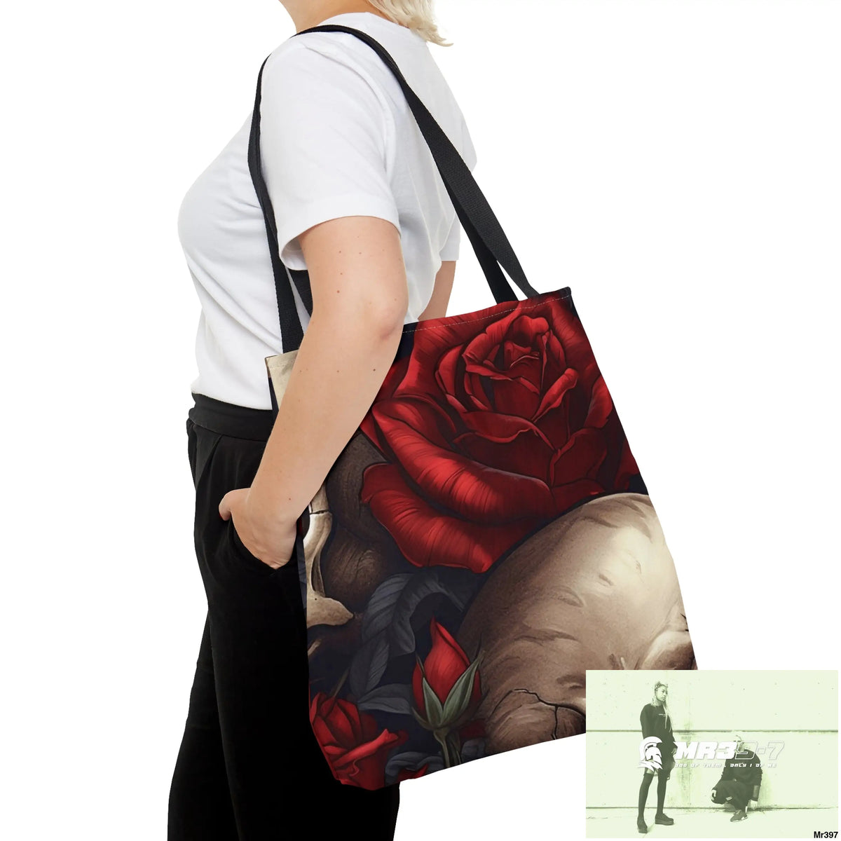 Gothic Skulls & Red Roses Tote Bag (AOP) Bags